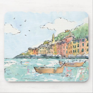 Mousepad Ilustração do porto de Porofino