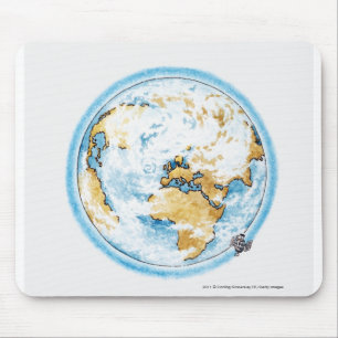 Mousepad Ilustração do satélite que orbita a terra
