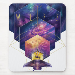 Mousepad Ilustração do Telescópio Espacial James Webb