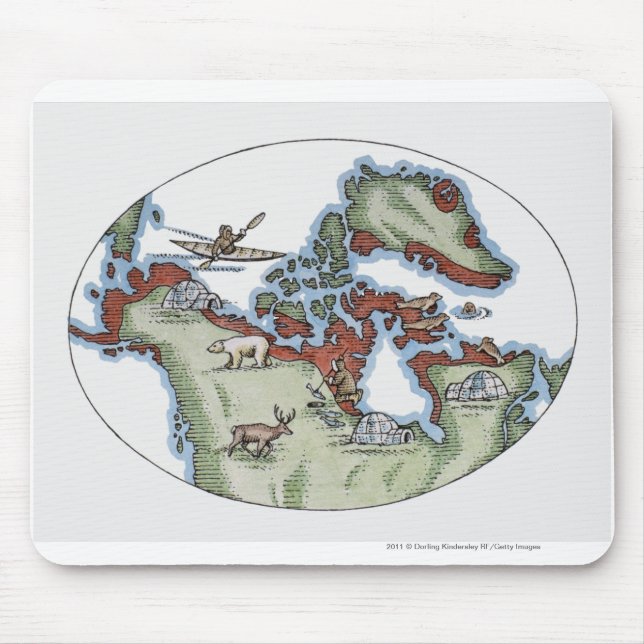 Mousepad Ilustração do território do Inuit (Frente)