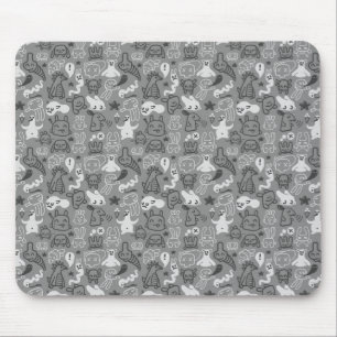 Mousepad ilustração do teste padrão dos doodles