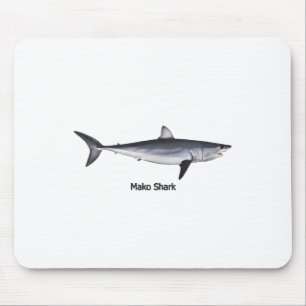 Mousepad Ilustração do tubarão de Mako de Shortfin