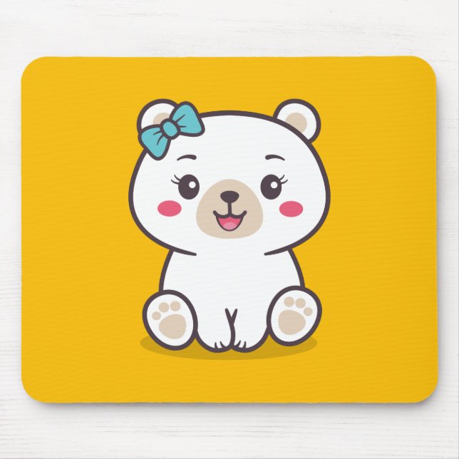 Mousepad Ilustração do Urso de Teddy (Frente)