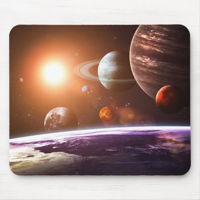 Mousepad Ilustração dos planetas (Frente)