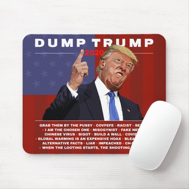 Mousepad Ilustração Dump Trump 2020 (Com mouse)