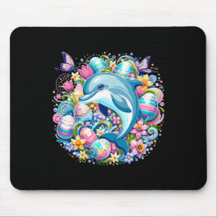 Mousepad Ilustração Festiva páscoa Com Golfinho Encantador