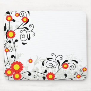 Mousepad Ilustração Floral Cheerful