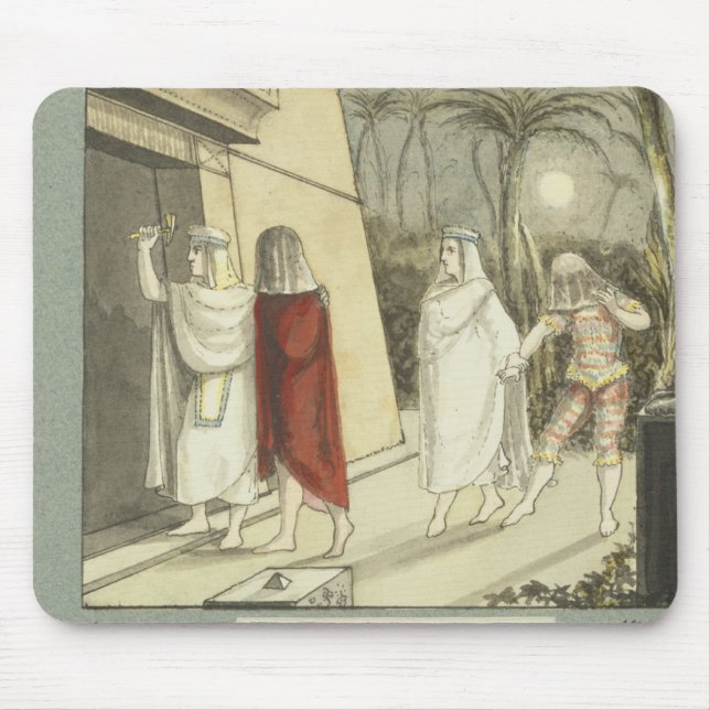 Mousepad Ilustração para a flauta mágica de Mozart "", 1845 (Frente)