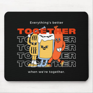 Mousepad Ilustração Preta e Amarela com Tipografia