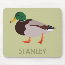 Mousepad Ilustração Realista de Pato Mallard Personalizada