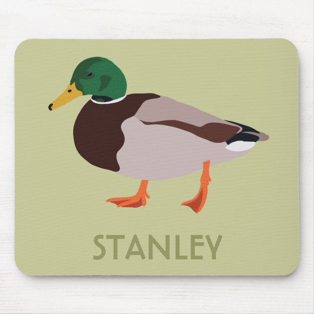Mousepad Ilustração Realista de Pato Mallard Personalizada (Frente)