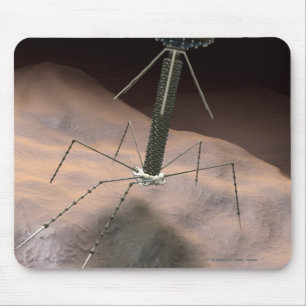 Mousepad Ilustração realística do bacteriófago