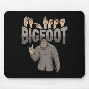 Mousepad ILY Bigfoot ASL Gesto de Mão Surdo Audição Perda A