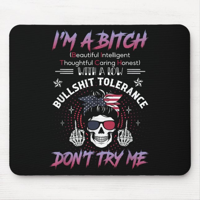 Mousepad I'm A Beautiful Intelligent Thoughtful Caring Hone (Frente)