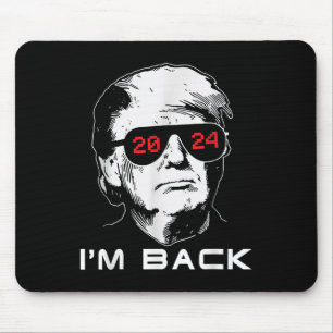Mousepad Im Back Trump 2024 Patriotic Leva A América De Vol