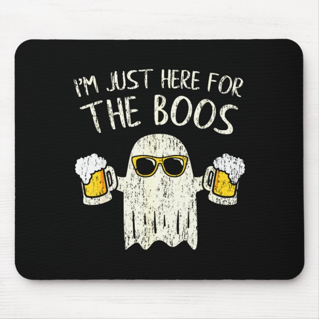 Mousepad Im Just Here For The Boos Funny Gift Halloween Gho (Frente)