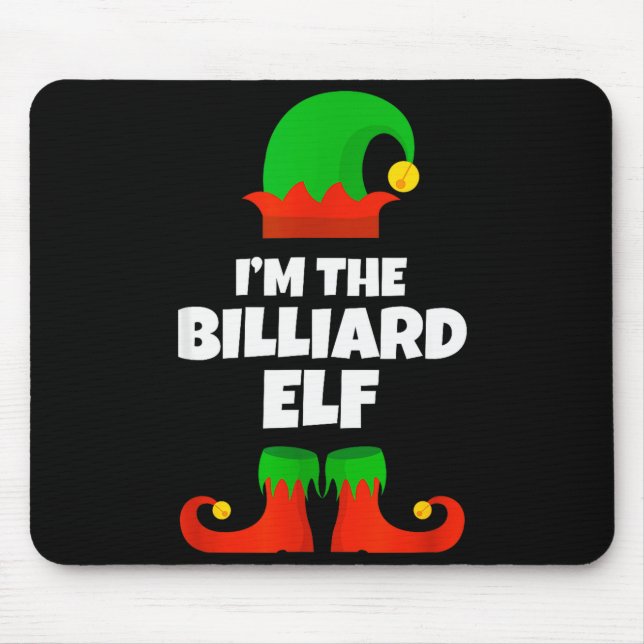 Mousepad I'm The Billiard Elf Family Pajama Christmas Funny (Frente)
