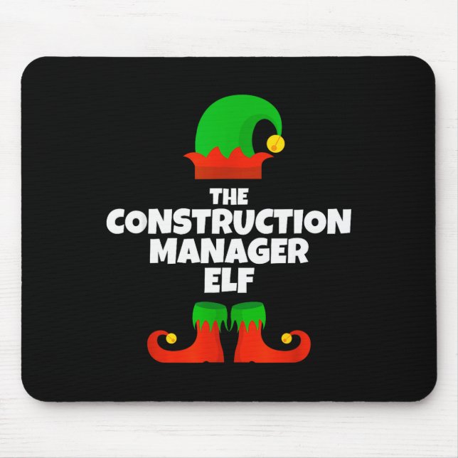 Mousepad I'm The Construction Manager Elf Family Pajama Chr (Frente)