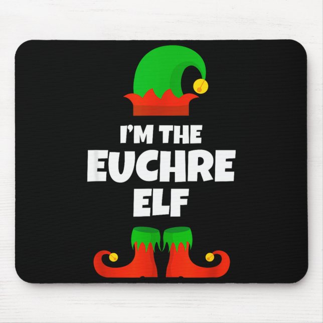 Mousepad I'm The Euchre Elf Family Pajama Christmas Funny P (Frente)
