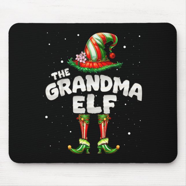 Mousepad I'm The Grandma Elf Family Matching Group Christma (Frente)