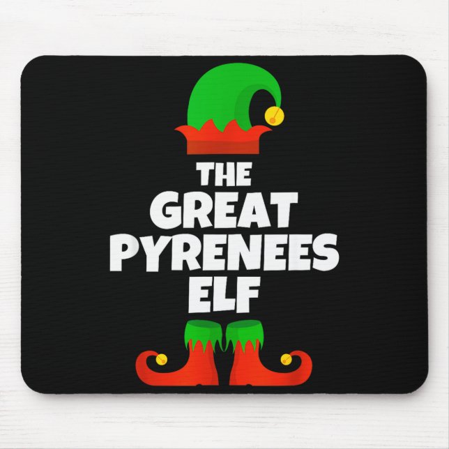 Mousepad I'm The Great Pyrenees Elf Family Pajama Christmas (Frente)