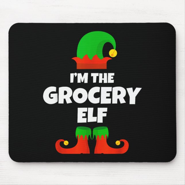 Mousepad I'm The Grocery Elf Family Pajama Christmas Funny  (Frente)