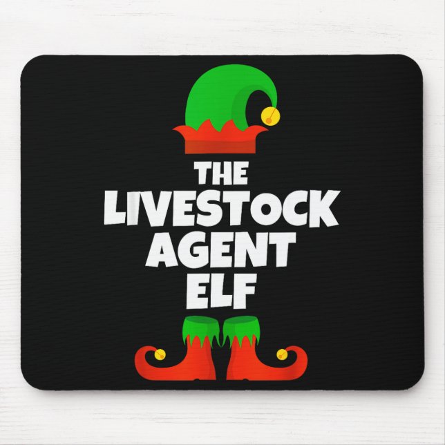 Mousepad I'm The Livestock Agent Elf Family Pajama Christma (Frente)
