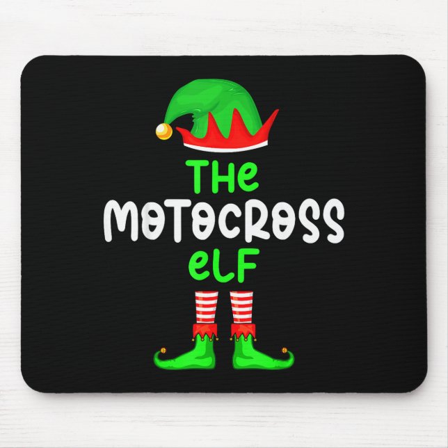 Mousepad I'm The Motocross Elf Dirt Bike Christmas Matching (Frente)