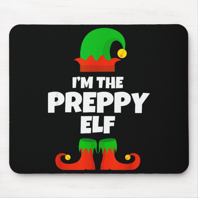 Mousepad I'm The Preppy Elf Family Pajama Christmas Funny  (Frente)