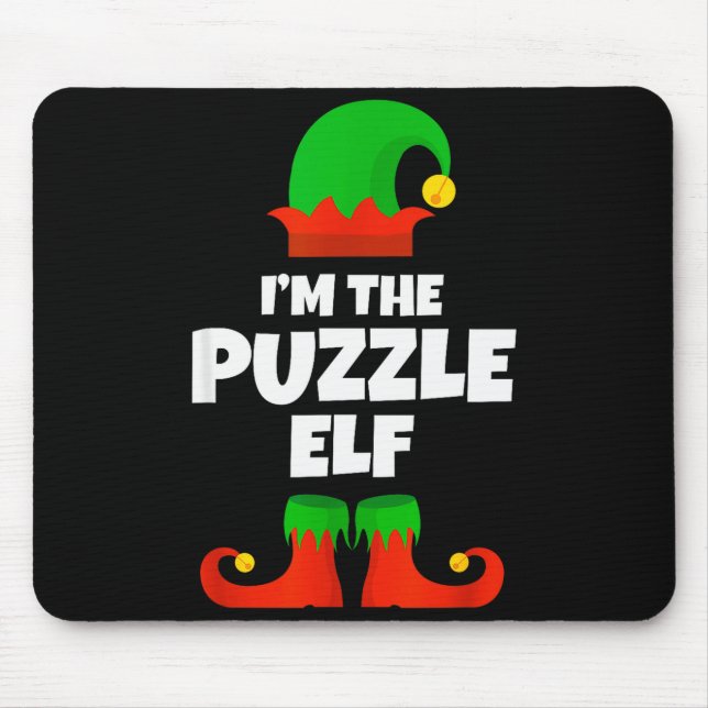 Mousepad I'm The Puzzle Elf Family Pajama Christmas Funny  (Frente)