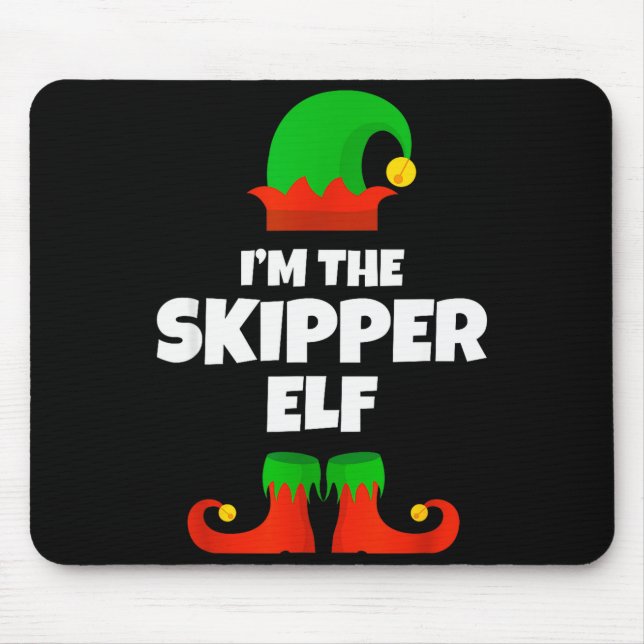 Mousepad I'm The Skipper Elf Family Pajama Christmas Funny  (Frente)