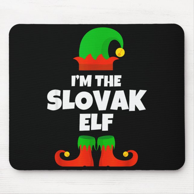 Mousepad I'm The Slovak Elf Family Pajama Christmas Funny S (Frente)