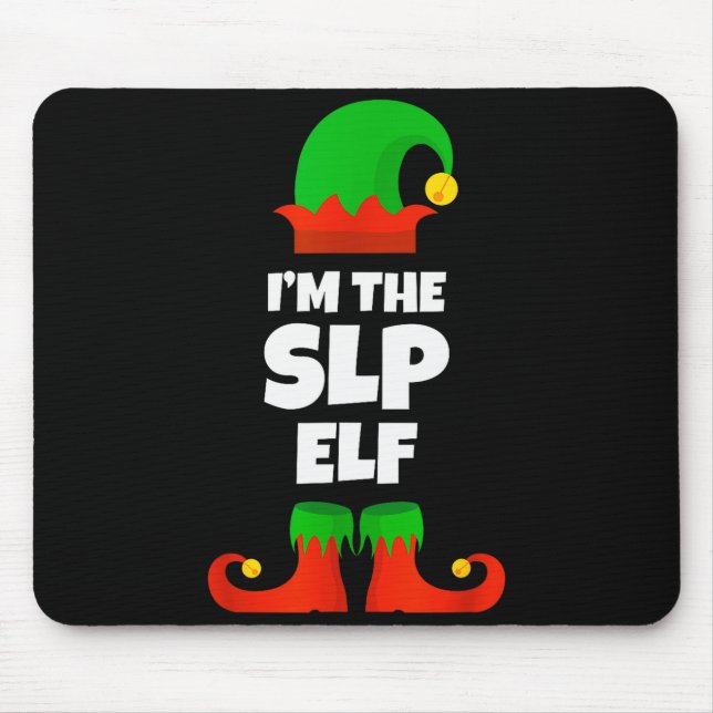 Mousepad I'm The Slp Elf Family Pajama Christmas Speech Lan (Frente)