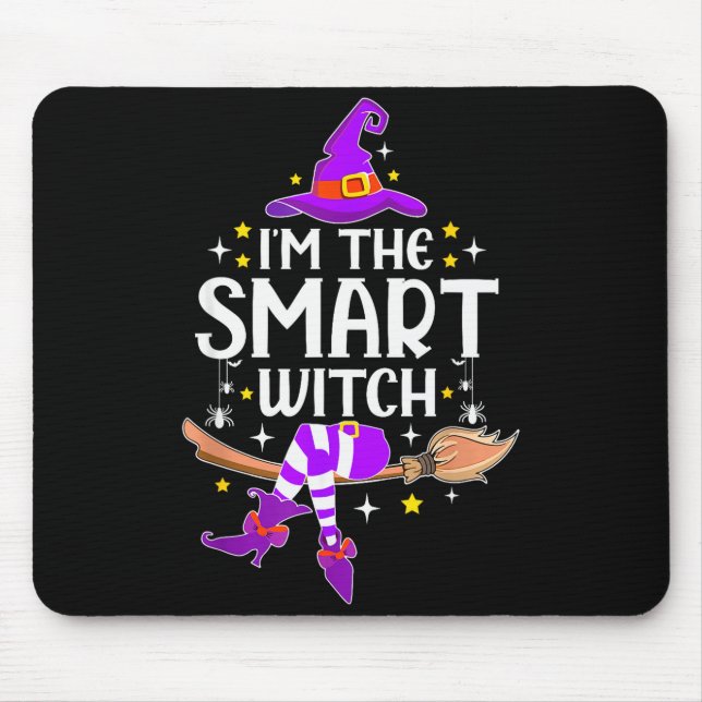 Mousepad I'm The Smart Witch Halloween Matching Group Costu (Frente)
