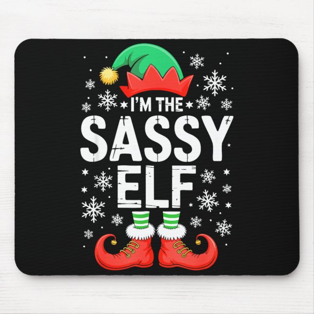 Mousepad I'm The Sy Elf Shirt Family Matching Christmas Cos (Frente)