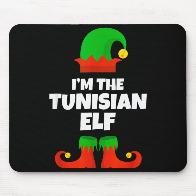 Mousepad I'm The Tunisian Elf Family Pajama Christmas Funny (Frente)