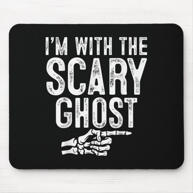 Mousepad I'm With The Y Ghost Easy Costume Halloween Couple (Frente)