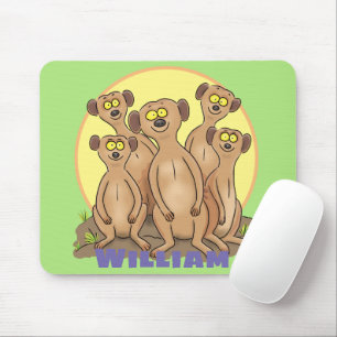 Mousepad Imagem animada da família Meerkat