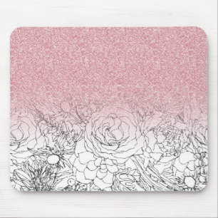 Mousepad Imagem brilhante de gradiente cor-de-rosa com dobr