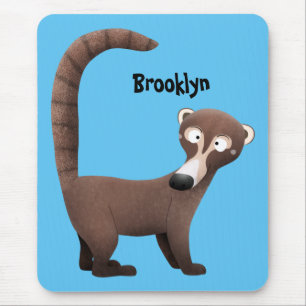 Mousepad Imagem curiosa e engraçada de desenho animado de c
