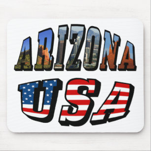 Mousepad Imagem de arizona e Texto de Sinalizador EUA