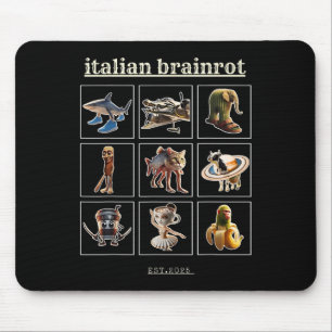 Mousepad Imagem de Brainrot Itália Meme Gen Z Funny Humo