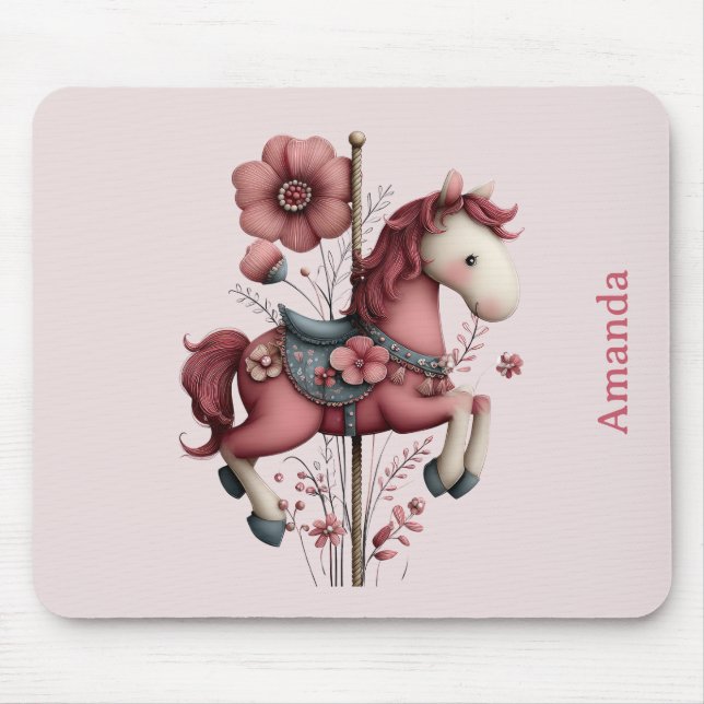 Mousepad Imagem de Cavalo de Carrossel Caprichoso (Frente)