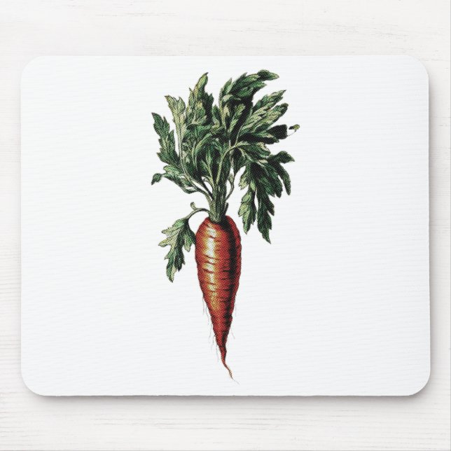 Mousepad Imagem de Cenoura em Estilo Vintage (Frente)