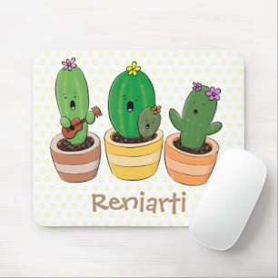 Mousepad Imagem de desenho animado cacto cacto cacto cáusti