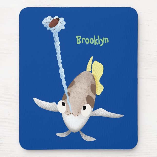 Mousepad Imagem de desenho animado de Arquerfish em Cute (Frente)