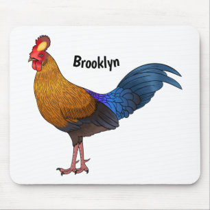 Mousepad Imagem de desenho animado de aves de junglefowl no