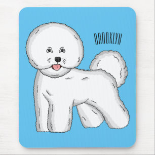 Mousepad Imagem de desenho animado de cachorro de frise de 