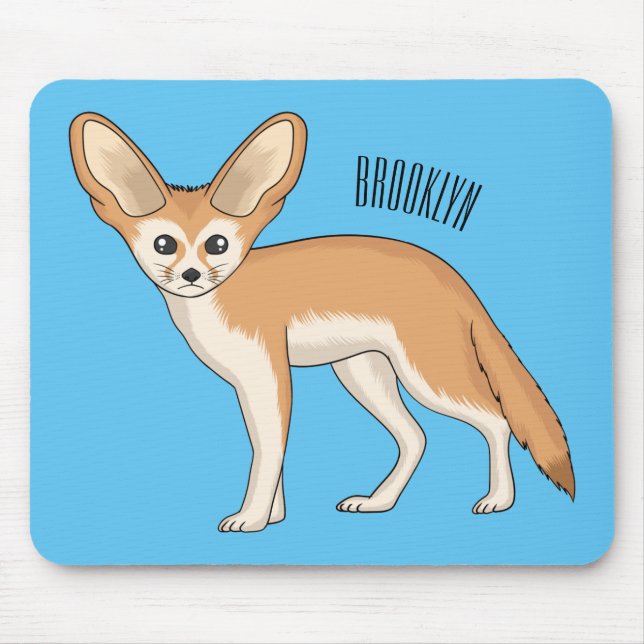 Mousepad Imagem de desenho animado de fennec fox (Frente)