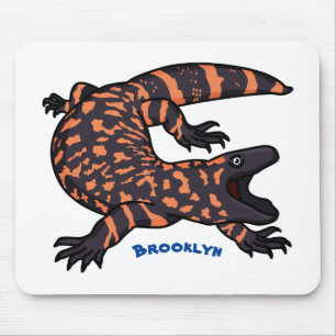 Mousepad Imagem de desenho animado de lagarto monstro de gi